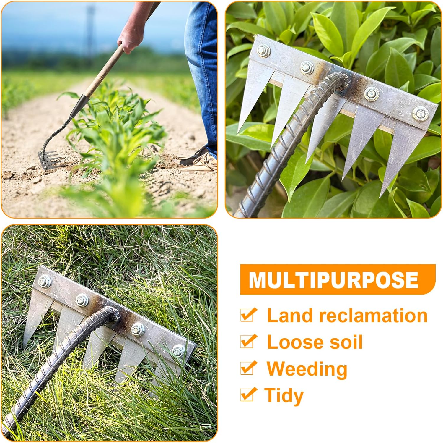 5/6/7/8 Teeth Iron Gardening H - огляд і ціна Gardening Tools Japanese
