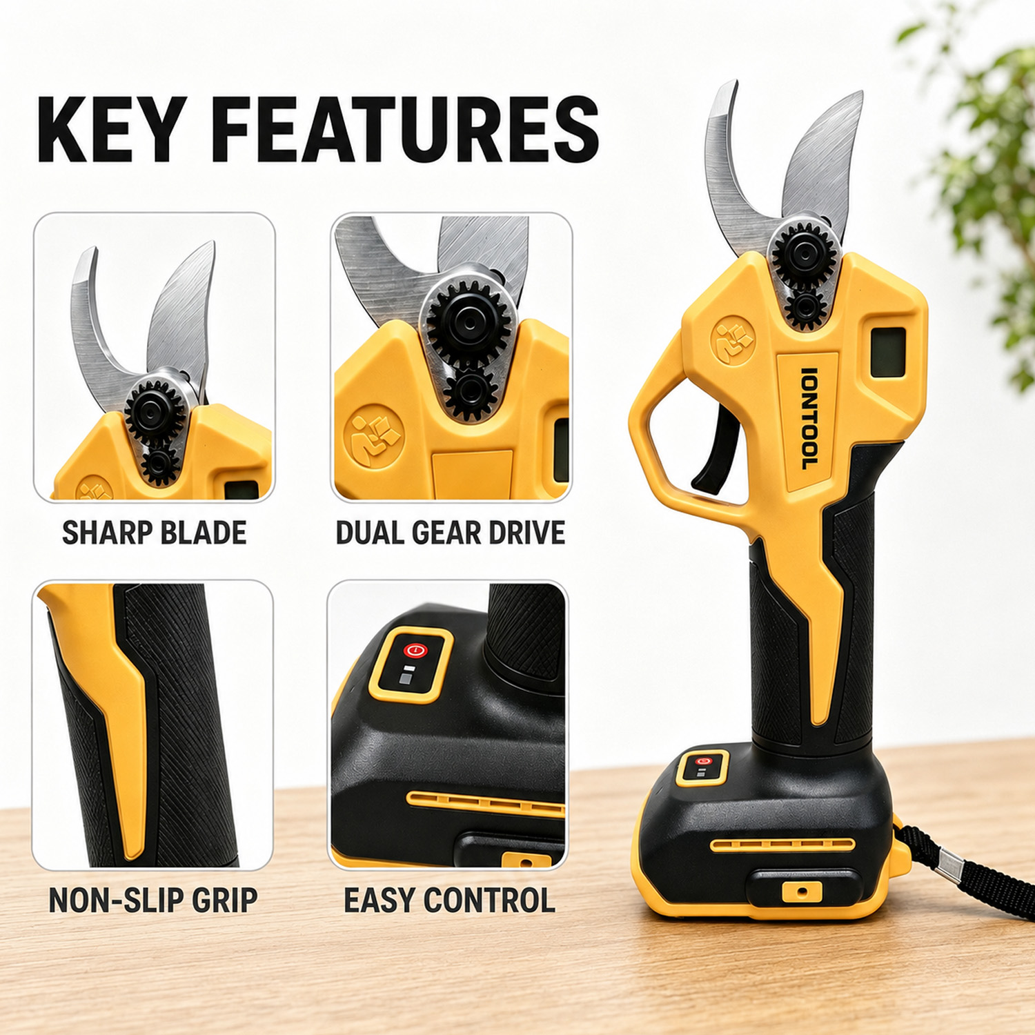 IONTOOL Yellow Brushless Cordl - огляд і ціна Gardening Tools Yellow