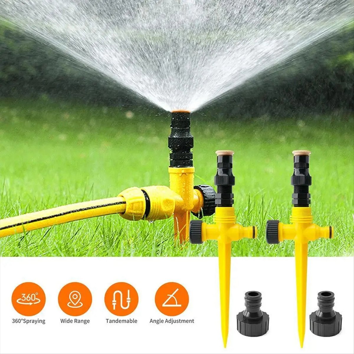 AT16 Garden Sprinkler 360° Rot - огляд і ціна Gardening Tools Yellow