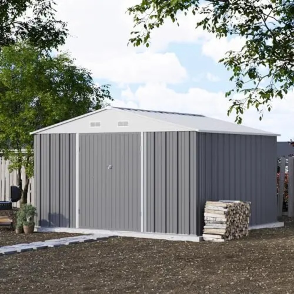 10x10 FT Metal Storage Shed, B - огляд і ціна Gardening Tools In